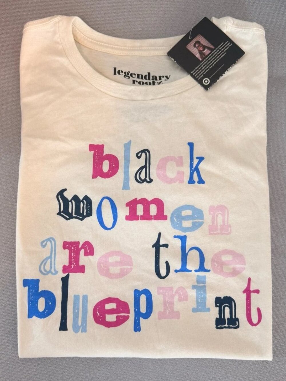 Legendary Rootz Black Women Are The Blueprint Graphic Tee Women's Size L NWT - Picture 5 of 5